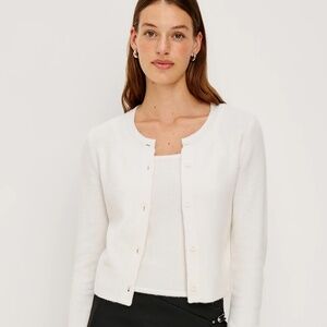 Rails Matilda Sweater Wool Cashmere Blend Cardigan Ivory M NWT $248